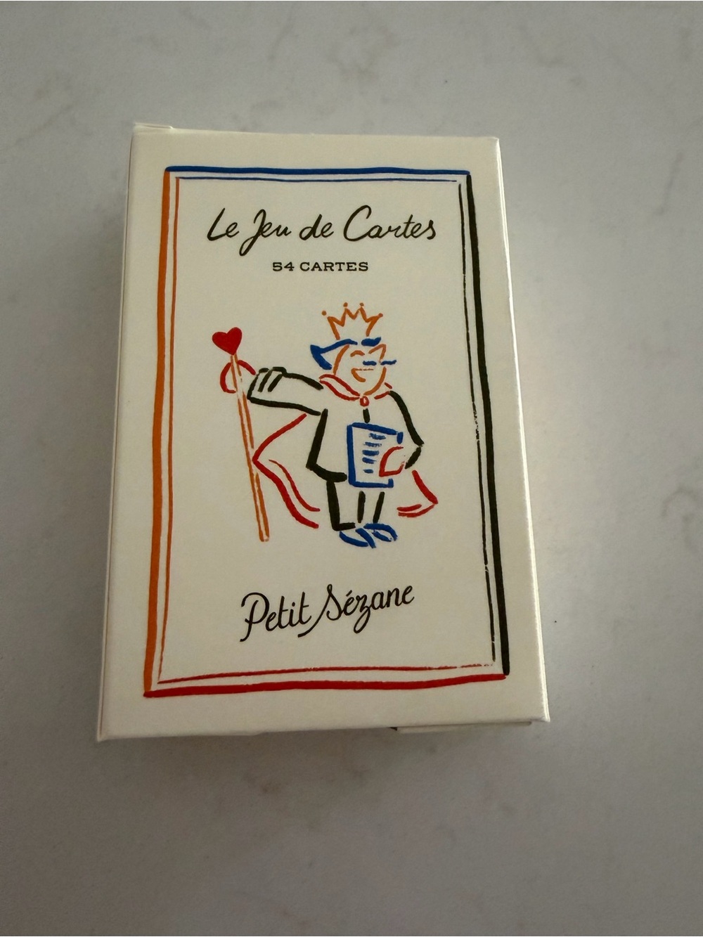SEZANE PETIT SEZANE Le Jeu de Cartes - White Illustrated Playing Cards NEW NIB